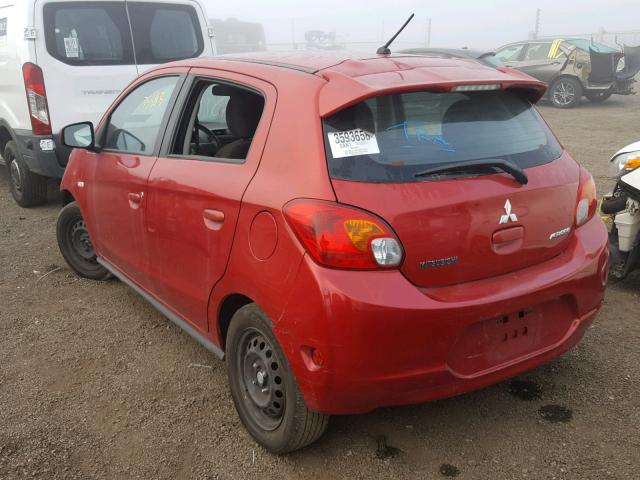 ML32A3HJ1FH038063 - 2015 MITSUBISHI MIRAGE DE BURGUNDY photo 3