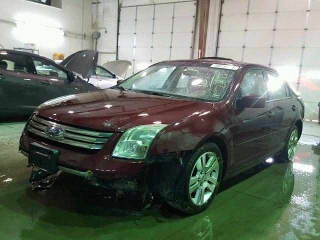 3FAFP08Z36R112895 - 2006 FORD FUSION SEL MAROON photo 2