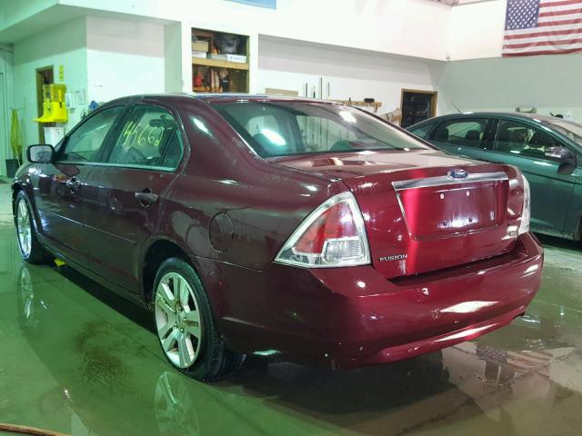 3FAFP08Z36R112895 - 2006 FORD FUSION SEL MAROON photo 3