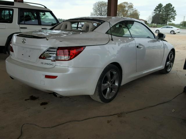 JTHFF2C27A2502400 - 2010 LEXUS IS 250 WHITE photo 4