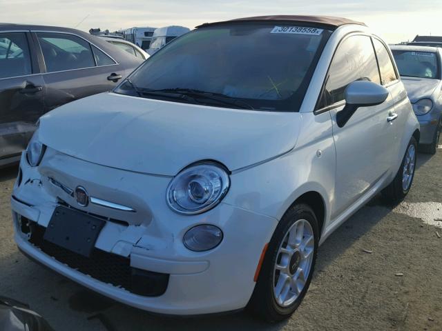 3C3CFFDR6CT213313 - 2012 FIAT 500 POP WHITE photo 2