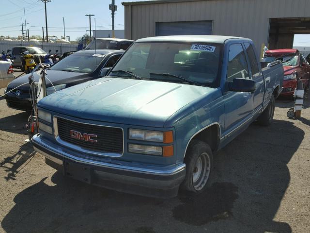 2GTEC19M6V1545902 - 1997 GMC SIERRA C15 BLUE photo 2