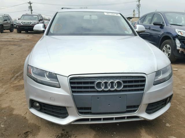 WAUJF78K59N040489 - 2009 AUDI A4 PREMIUM SILVER photo 9