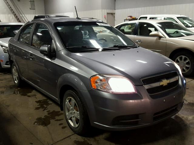 KL1TD56E99B640203 - 2009 CHEVROLET AVEO LS GRAY photo 1