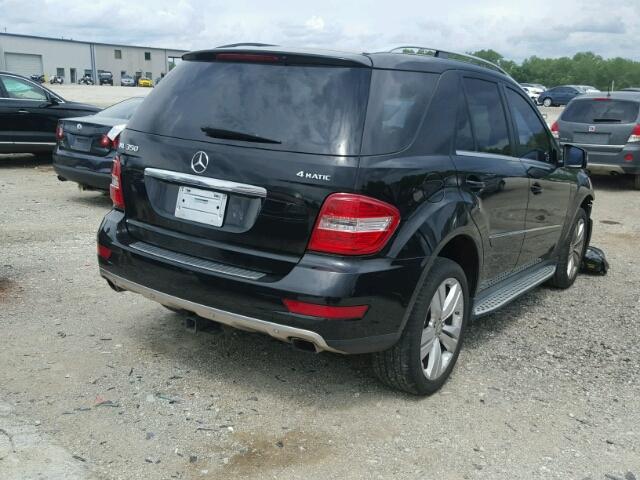 4JGBB8GB9BA705896 - 2011 MERCEDES-BENZ ML 350 4MA BLACK photo 4