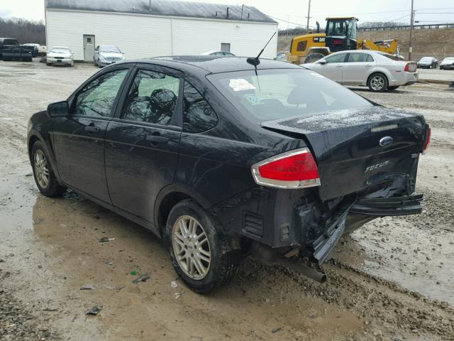 1FAHP35N79W242868 - 2009 FORD FOCUS SE BLACK photo 3