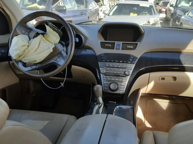 2HNYD28867H546959 - 2007 ACURA MDX SPORT WHITE photo 9