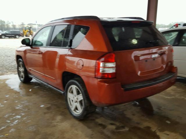 1J4NT4FB3AD578921 - 2010 JEEP COMPASS SP ORANGE photo 3