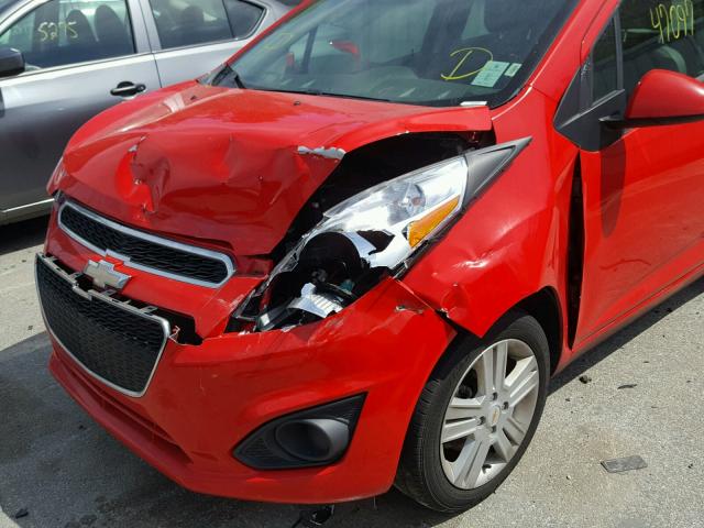 KL8CA6S90EC484985 - 2014 CHEVROLET SPARK LS RED photo 9