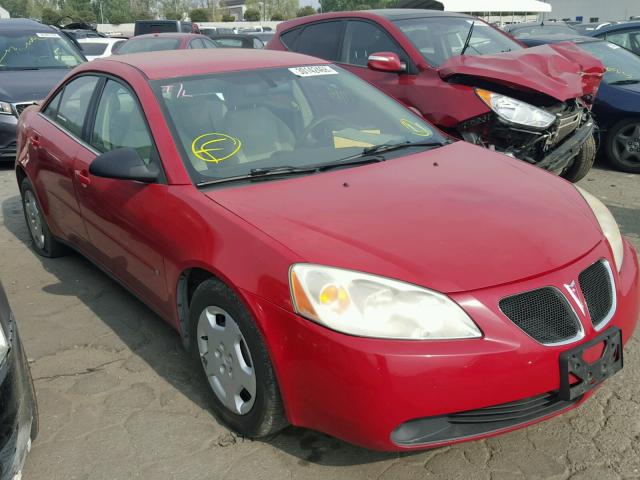 1G2ZF58B874149403 - 2007 PONTIAC G6 VALUE L RED photo 1