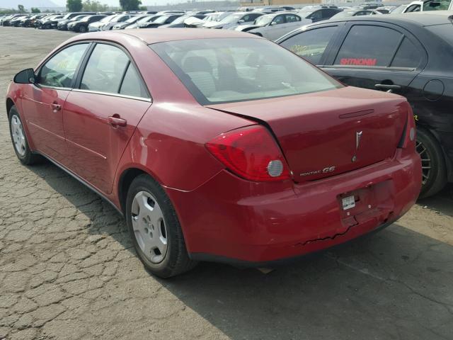 1G2ZF58B874149403 - 2007 PONTIAC G6 VALUE L RED photo 3