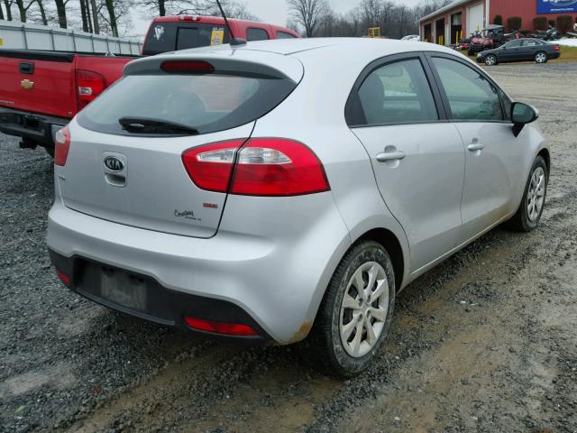KNADM5A30C6081298 - 2012 KIA RIO LX Արծաթագույն լուսանկար 4