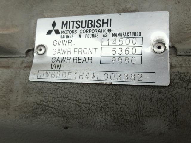 JW6BBE1H4WL003382 - 1998 MITSUBISHI FUSO TRUCK OF FE 649 WHITE photo 10