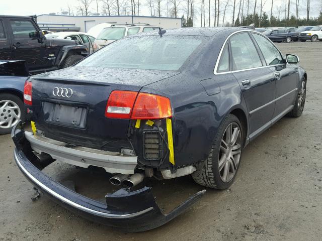 WAUPN44E47N014491 - 2007 AUDI S8 QUATTRO BLUE photo 4