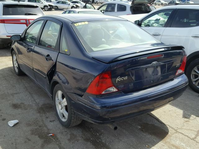 1FAFP38313W174186 - 2003 FORD FOCUS ZTS BLUE photo 3