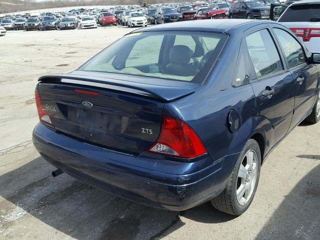 1FAFP38313W174186 - 2003 FORD FOCUS ZTS BLUE photo 4