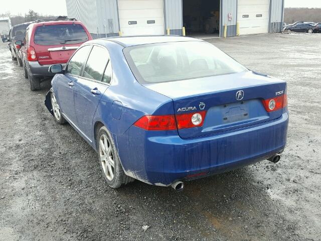 JH4CL96814C032920 - 2004 ACURA TSX BLUE photo 3