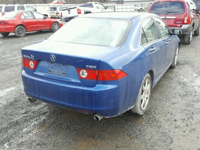 JH4CL96814C032920 - 2004 ACURA TSX BLUE photo 4