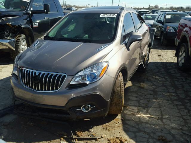 KL4CJBSB4EB693066 - 2014 BUICK ENCORE CON BROWN photo 2