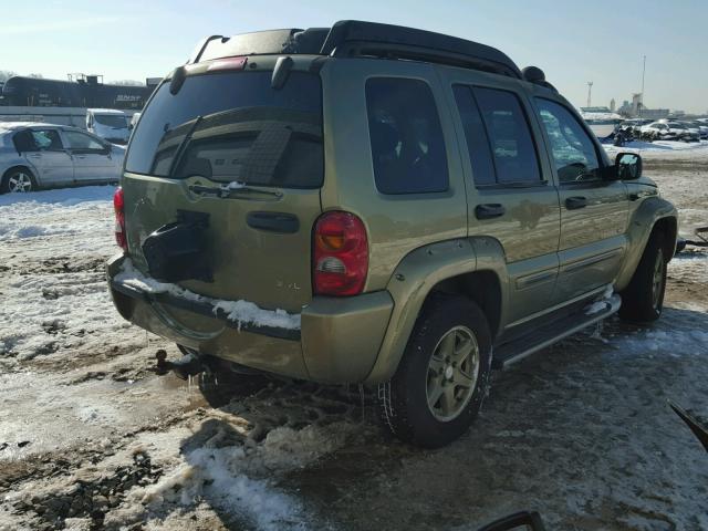 1J4GL38K33W546137 - 2003 JEEP LIBERTY RE GREEN photo 4