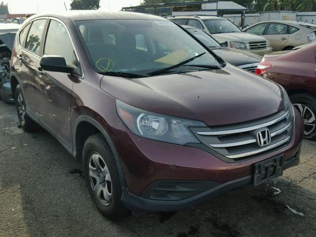 5J6RM4H36EL039399 - 2014 HONDA CR-V LX BURGUNDY photo 1