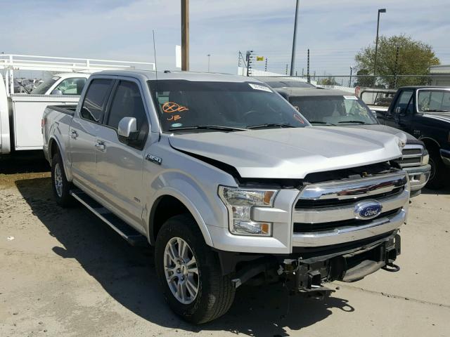 1FTEW1EP1FKD69057 - 2015 FORD F150 SUPER SILVER photo 1