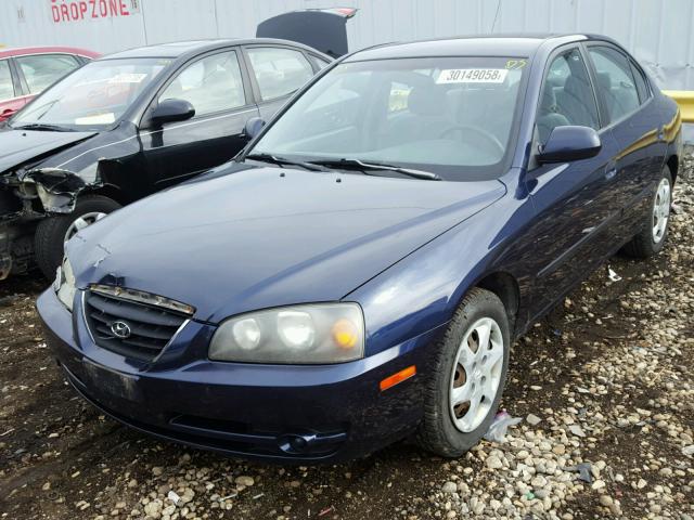 KMHDN46D94U797220 - 2004 HYUNDAI ELANTRA GL BLUE photo 2