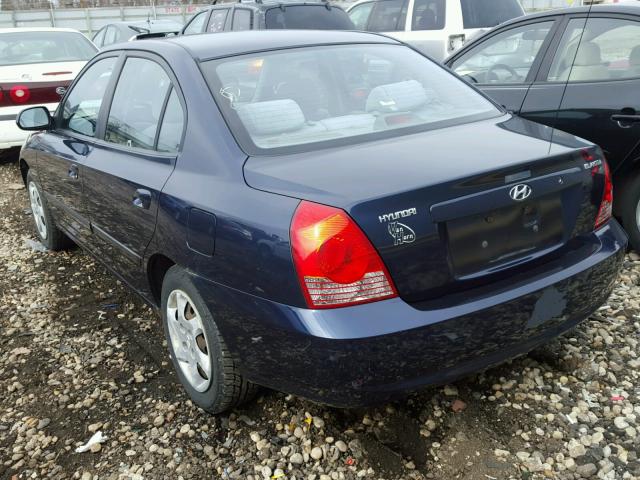 KMHDN46D94U797220 - 2004 HYUNDAI ELANTRA GL BLUE photo 3