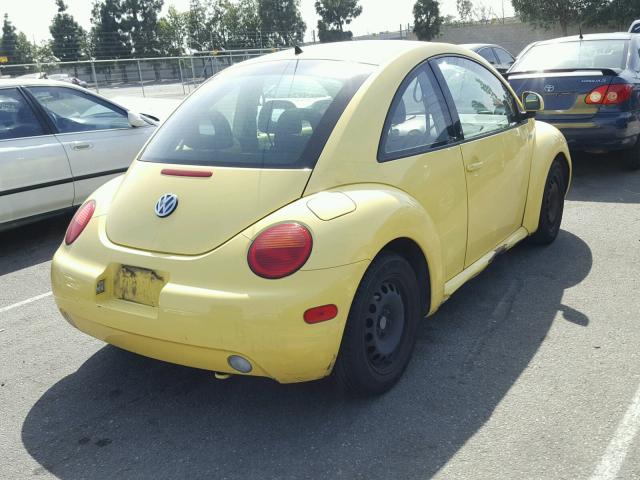 3VWCC21C2XM441075 - 1999 VOLKSWAGEN NEW BEETLE 黄色 照片 4