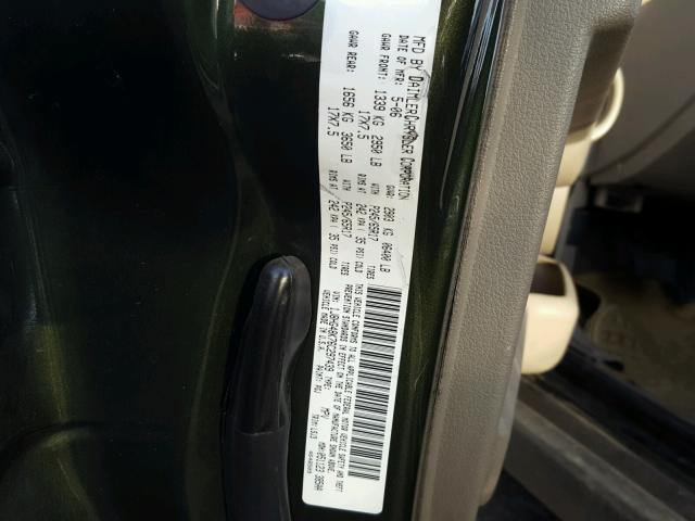 1J8HG48K76C297439 - 2006 JEEP COMMANDER GREEN photo 10