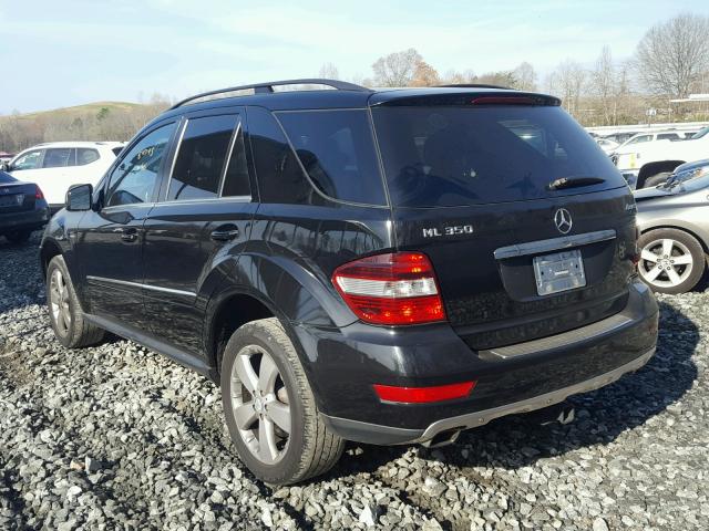 4JGBB8GB7BA676866 - 2011 MERCEDES-BENZ ML 350 4MA BLACK photo 3