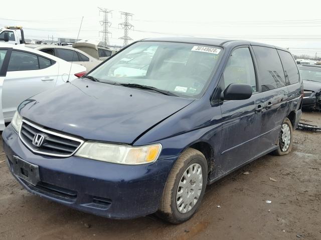 5FNRL185X4B098031 - 2004 HONDA ODYSSEY LX BLUE photo 2