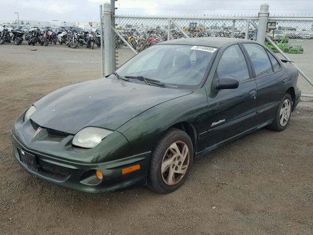 1G2JB5241Y7332340 - 2000 PONTIAC SUNFIRE SE GREEN photo 2