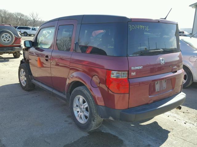 5J6YH28707L006618 - 2007 HONDA ELEMENT EX RED photo 3