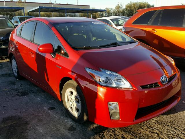 JTDKN3DU0A0197956 - 2010 TOYOTA PRIUS RED photo 1