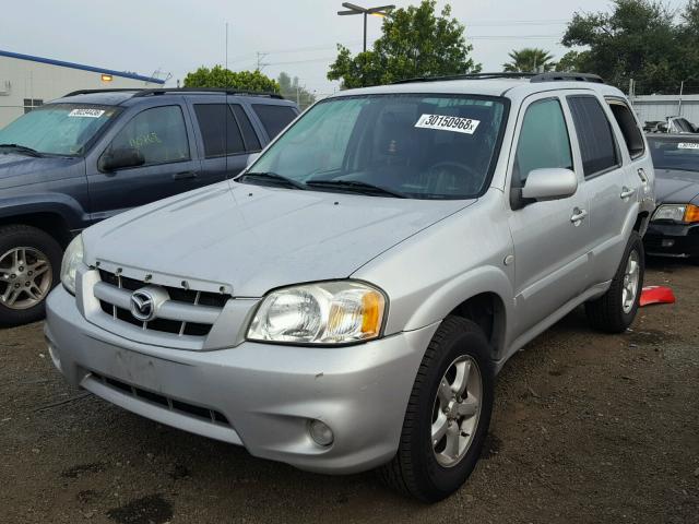 4F2YZ02Z76KM29508 - 2006 MAZDA TRIBUTE I SILVER photo 2