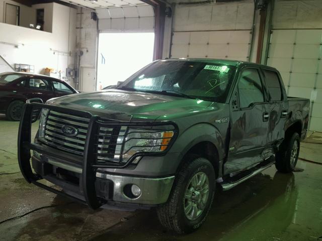 1FTFW1ET2CKD52054 - 2012 FORD F150 SUPER GRAY photo 2