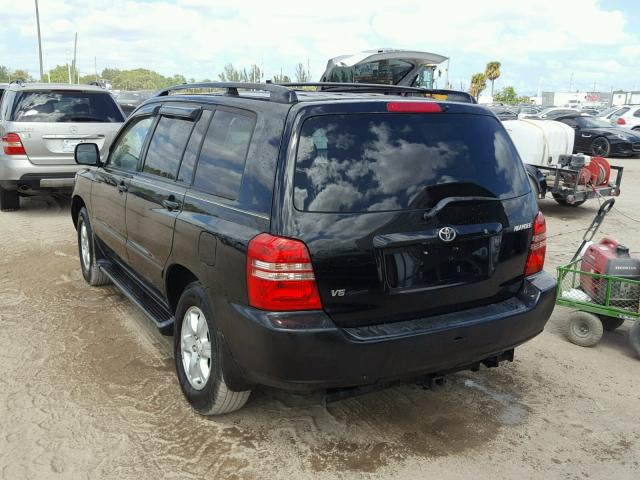 JTEHF21A520075294 - 2002 TOYOTA HIGHLANDER BLACK photo 3