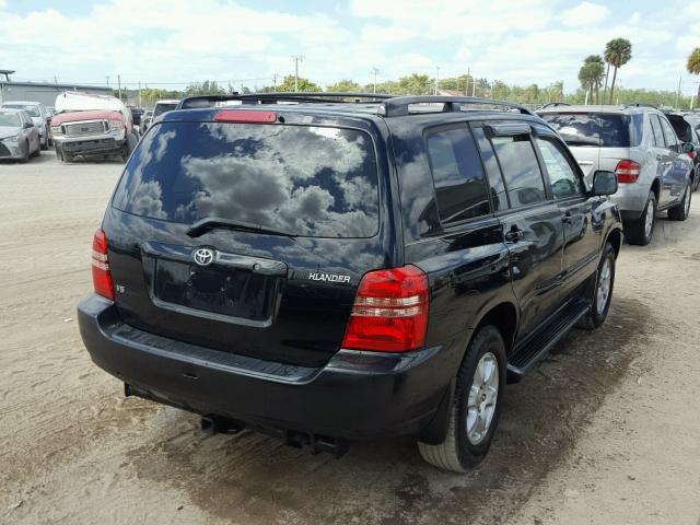 JTEHF21A520075294 - 2002 TOYOTA HIGHLANDER BLACK photo 4