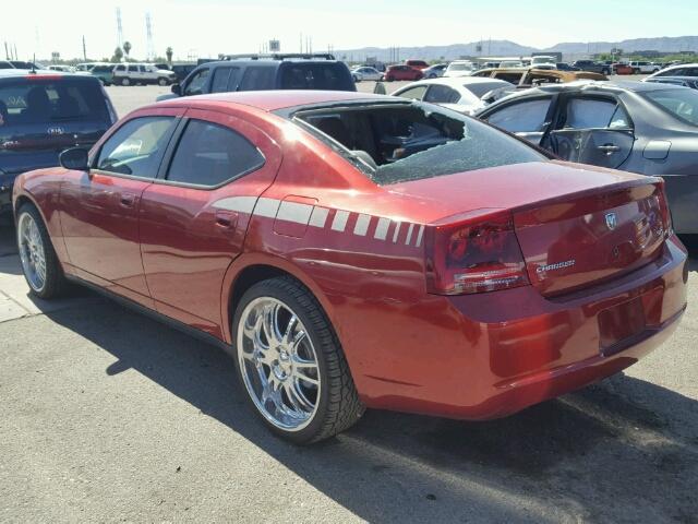 2B3KA43G77H752016 - 2007 DODGE CHARGER SE RED photo 3