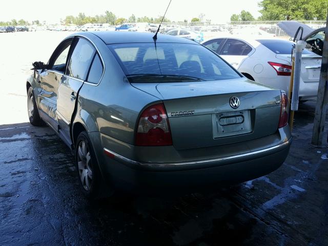 WVWRH63B13P044472 - 2003 VOLKSWAGEN PASSAT GLX GREEN photo 3
