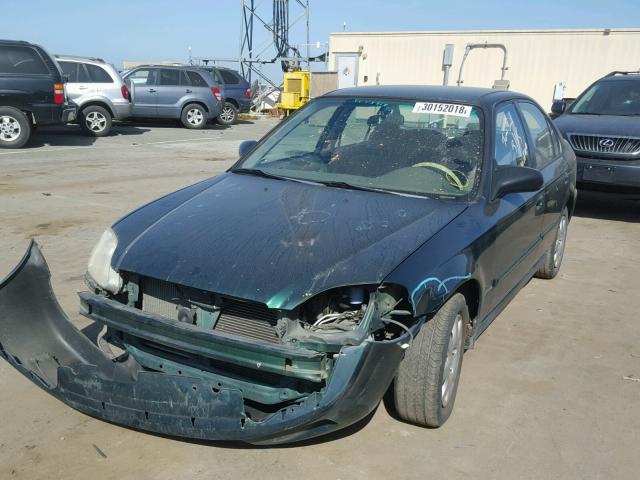 2HGEJ6614XH539119 - 1999 HONDA CIVIC BASE 绿色 照片 2