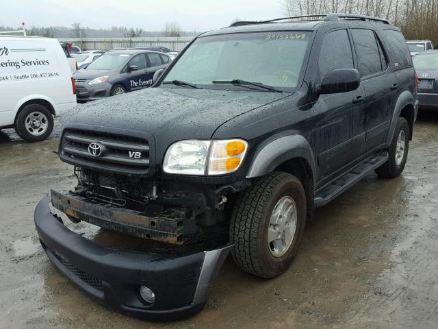 5TDBT44A53S199235 - 2003 TOYOTA SEQUOIA SR BLACK photo 2