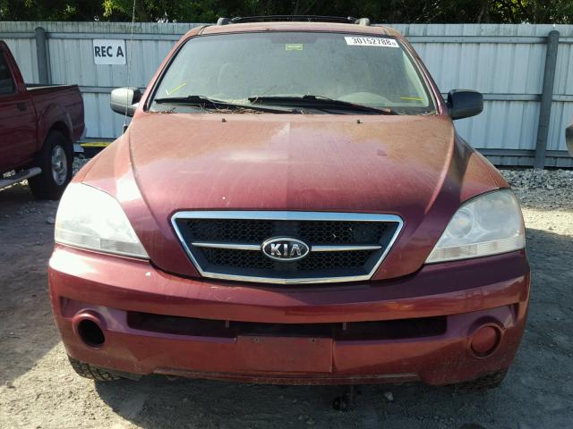 KNDJC733365596114 - 2006 KIA SORENTO EX RED photo 9