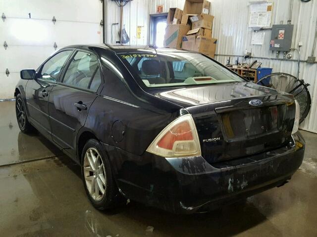 3FAHP06Z48R217220 - 2008 FORD FUSION S BLACK photo 3