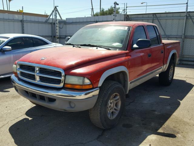 1B7HG2AN51S226285 - 2001 DODGE DAKOTA QUA RED photo 2