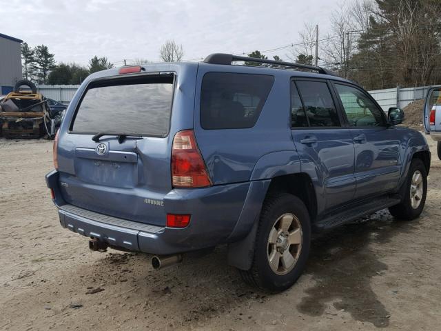 JTEBU14R250069920 - 2005 TOYOTA 4RUNNER SR BLUE photo 4