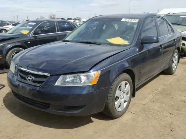 5NPET46C67H266948 - 2007 HYUNDAI SONATA GLS BLUE photo 2