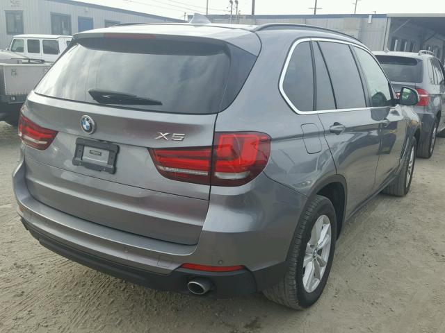 5UXKR0C50F0P12148 - 2015 BMW X5 XDRIVE3 GRAY photo 4