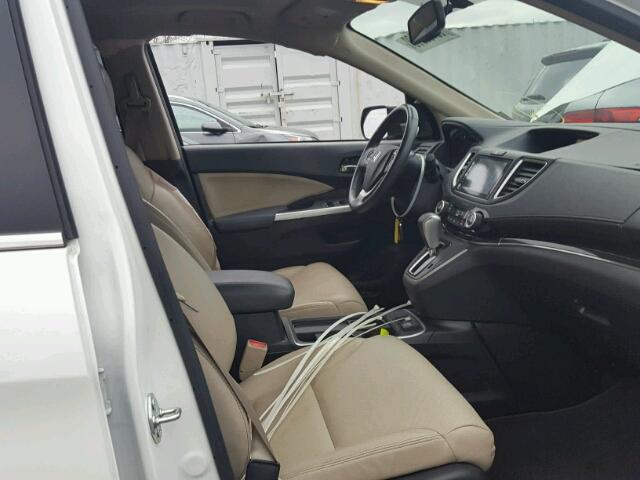 5J6RM4H79GL037460 - 2016 HONDA CR-V EXL WHITE photo 5